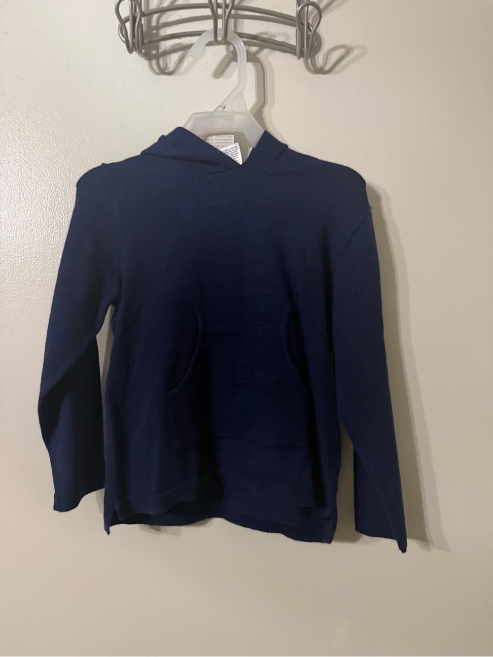 Kids Navy Hooded Pullover Sweatshirt